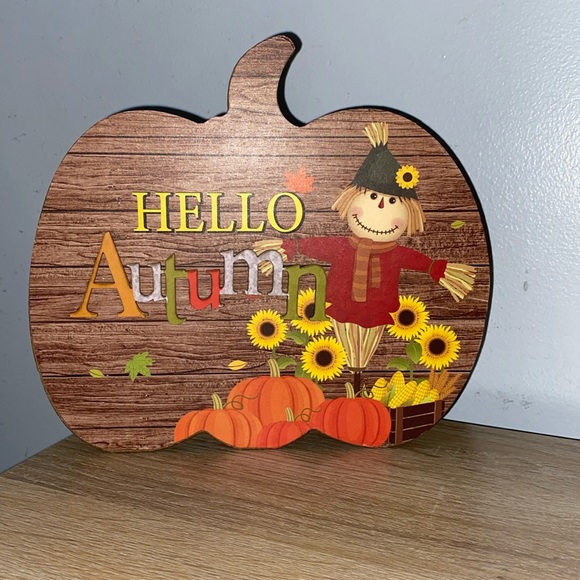 Autumn Pumpkin Spice Fall Table Top Decorations Set of (3) NWT - Picture 3 of 4